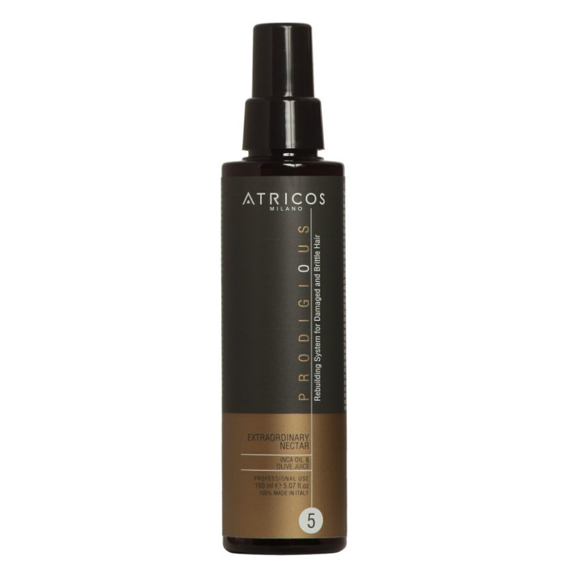 Флюид для блеска и фиксации волос Atricos Milano Prodigious Extraordinary Nectar 150 мл Флюид для блеска и фиксации волос Atricos Milano Prodigious Extraordinary Nectar 150 мл